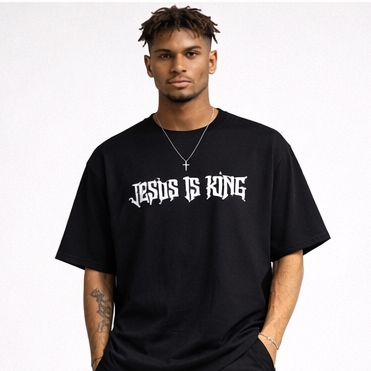 Jesus Is King Tee - Black