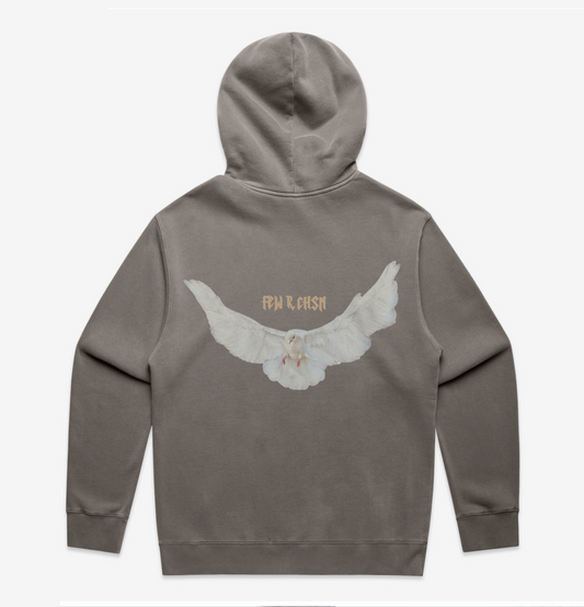 WINGS OF GRACE HOODIE - Faded Grey