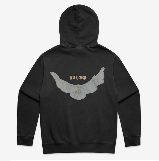 WINGS OF GRACE HOODIE - Faded Black